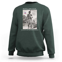Haitian Revolution Toussaint Louverture Sweatshirt We Will Rise Again Historic Graphic