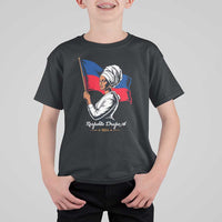 Respekte Drapo A 1804 Haitian Independence Day T Shirt For Kid Proud Haitian Woman Flag Heritage
