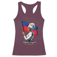 Respekte Drapo A 1804 Haitian Independence Day Racerback Tank Top Proud Haitian Woman Flag Heritage
