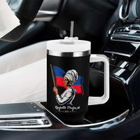 Respekte Drapo A 1804 Haitian Independence Day Tumbler With Handle Proud Haitian Woman Flag Heritage