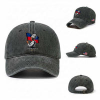 Respekte Drapo A 1804 Haitian Independence Day Washed Cotton Baseball Cap Proud Haitian Woman Flag Heritage
