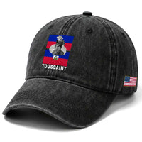 Toussaint Louverture Haitian Revolution Leader Washed Cotton Baseball Cap Vintage General Portrait Haiti Freedom History