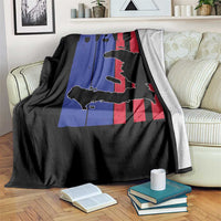 Vintage Retro Map of Haiti Throw Blanket Haitian Heritage Pride Travel Souvenir