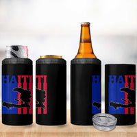 Vintage Retro Map of Haiti 4 in 1 Can Cooler Tumbler Haitian Heritage Pride Travel Souvenir