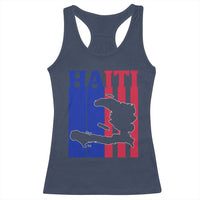 Vintage Retro Map of Haiti Racerback Tank Top Haitian Heritage Pride Travel Souvenir