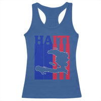 Vintage Retro Map of Haiti Racerback Tank Top Haitian Heritage Pride Travel Souvenir