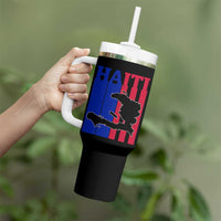 Vintage Retro Map of Haiti Tumbler With Handle Haitian Heritage Pride Travel Souvenir