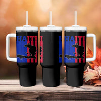 Vintage Retro Map of Haiti Tumbler With Handle Haitian Heritage Pride Travel Souvenir