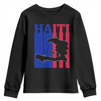 Vintage Retro Map of Haiti Youth Sweatshirt Haitian Heritage Pride Travel Souvenir