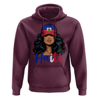 Beautiful Haitian Girl in Flag Baseball Cap Hoodie Haiti Heritage Pride