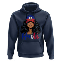 Beautiful Haitian Girl in Flag Baseball Cap Hoodie Haiti Heritage Pride
