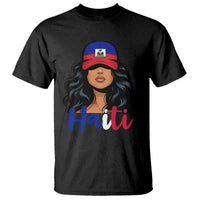 Beautiful Haitian Girl in Flag Baseball Cap T Shirt Haiti Heritage Pride