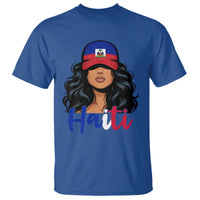 Beautiful Haitian Girl in Flag Baseball Cap T Shirt Haiti Heritage Pride
