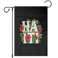 Haiti Tropical Floral Hibiscus Palm Leaves Island Graphic Garden Flag Haitian Heritage Pride