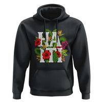 Haiti Tropical Floral Hibiscus Palm Leaves Island Graphic Hoodie Haitian Heritage Pride