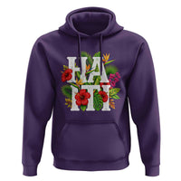 Haiti Tropical Floral Hibiscus Palm Leaves Island Graphic Hoodie Haitian Heritage Pride