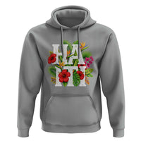 Haiti Tropical Floral Hibiscus Palm Leaves Island Graphic Hoodie Haitian Heritage Pride