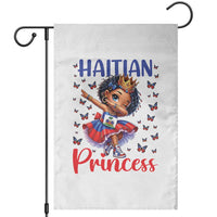 Cute Dabbing Haitian Princess Kids Graphic Garden Flag Haiti Heritage Pride