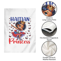 Cute Dabbing Haitian Princess Kids Graphic Garden Flag Haiti Heritage Pride