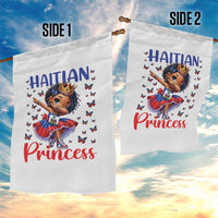 Cute Dabbing Haitian Princess Kids Graphic Garden Flag Haiti Heritage Pride