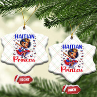 Cute Dabbing Haitian Princess Kids Graphic Ceramic Ornament Haiti Heritage Pride