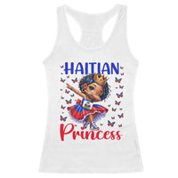 Cute Dabbing Haitian Princess Kids Graphic Racerback Tank Top Haiti Heritage Pride