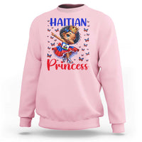 Cute Dabbing Haitian Princess Kids Graphic Sweatshirt Haiti Heritage Pride