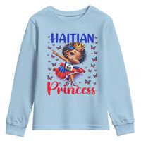Cute Dabbing Haitian Princess Kids Graphic Youth Sweatshirt Haiti Heritage Pride