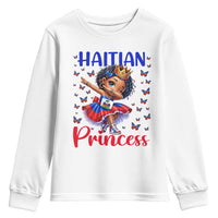 Cute Dabbing Haitian Princess Kids Graphic Youth Sweatshirt Haiti Heritage Pride