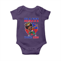 Haiti Young King Dabbing Boy Kids Graphic Baby Onesie Haitian Heritage Pride