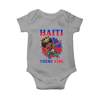 Haiti Young King Dabbing Boy Kids Graphic Baby Onesie Haitian Heritage Pride