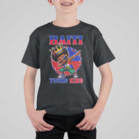 Haiti Young King Dabbing Boy Kids Graphic T Shirt For Kid Haitian Heritage Pride