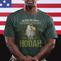 US Soldier T Shirt One Word That Sums Up The Power Of The Army 1775 Hooah - Wonder Print Shop