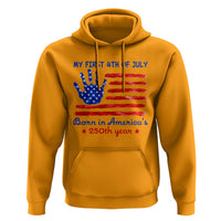 My First 4th of July Celebrate Semiquincentennial Cute Hoodie Born in America's 250th Year Patriotic Milestone Celebration