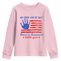 My First 4th of July Celebrate Semiquincentennial Cute Youth Sweatshirt Born in America's 250th Year Patriotic Milestone Celebration