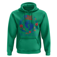 My First 4th of July Patriotic Cute Baby Footprints Hoodie American Flag Wreath America Holiday Milestone