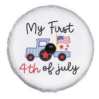 My First 4th of July Patriotic Tractor Cute Spare Tire Cover American Flag Infant Independence Holiday Milestone
