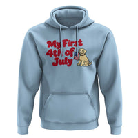 My First 4th of July Cute Golden Retriever Puppy Dog Hoodie American Flag Independence Holiday Milestone