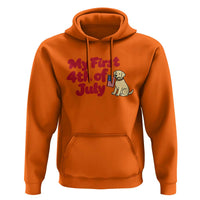 My First 4th of July Cute Golden Retriever Puppy Dog Hoodie American Flag Independence Holiday Milestone