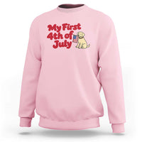 My First 4th of July Cute Golden Retriever Puppy Dog Sweatshirt American Flag Independence Holiday Milestone