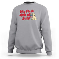My First 4th of July Cute Golden Retriever Puppy Dog Sweatshirt American Flag Independence Holiday Milestone
