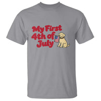 My First 4th of July Cute Golden Retriever Puppy Dog T Shirt American Flag Independence Holiday Milestone
