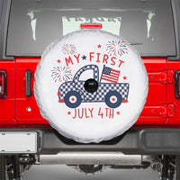 My First July 4th Gingham Vintage Truck Americana Spare Tire Cover Patriotic Fireworks Independence Holiday Milestone