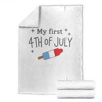 My First 4th of July Cute Summer Rocket Popsicle Throw Blanket Firecracker Ice Lolly Patriotic Baby Independence Holiday