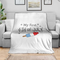 My First 4th of July Cute Summer Rocket Popsicle Throw Blanket Firecracker Ice Lolly Patriotic Baby Independence Holiday