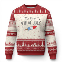 My First 4th of July Cute Summer Rocket Popsicle Ugly Christmas Sweater Firecracker Ice Lolly Patriotic Baby Independence Holiday