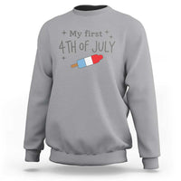 My First 4th of July Cute Summer Rocket Popsicle Sweatshirt Firecracker Ice Lolly Patriotic Baby Independence Holiday