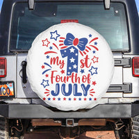My 1st Fourth of July Patriotic Star Bow Spare Tire Cover Number One Festive Holiday Independence Milestone