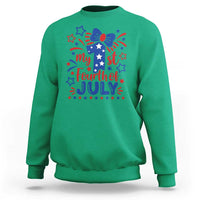 My 1st Fourth of July Patriotic Star Bow Sweatshirt Number One Festive Holiday Independence Milestone