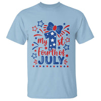 My 1st Fourth of July Patriotic Star Bow T Shirt Number One Festive Holiday Independence Milestone